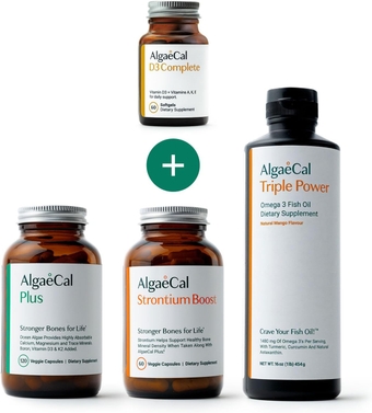 Ultimate Bone Bundle - Vitamin D3 Complete (1000 IU) + K2, Vitamin E, Vitamin A (1000 IU) & Bone Builder Pack for Increased Bone Density & Omega 3 Fish Oil with 1200mg EPA DHA
