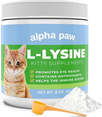 - Human Grade for Pets - Cat Lysine Supplement - Extra Servings 5-10 Month Supply - Natural Lysine (8 Ounces/225 Grams)