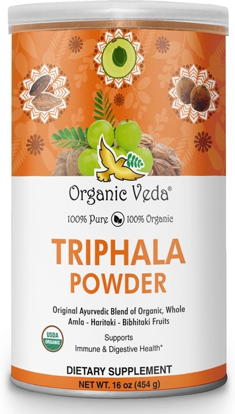 - Pure Triphala Powder, Amalaki Bibhitaki Haritaki Blend for Gut Health & Immune Support, 16 oz (454 Grams)