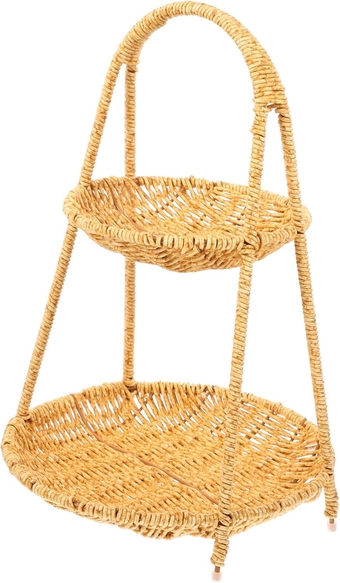Snack Storage Basket Coffee Sleeve with Chain Woven Basket Stand Candy Containers Basket for Kitchen Brown Basket Veggie Tray Woven Food Basket Fruit Basket Fried Pp