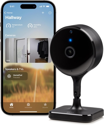 Cam – Smart Indoor Camera, 1080p Resolution, Wi-Fi, 100% Privacy, HomeKit Secure Video, iPhone Notifications, Microphone and Speaker, Night Vision, Flexible Installation