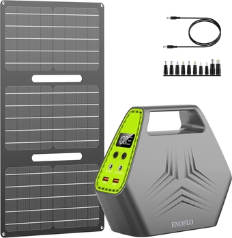 Portable Power Station 97Wh Portable Laptop Chargers with 30W Portable Foldable Solar Panels Charger For Outdoor Camping Solar Battery Chargers