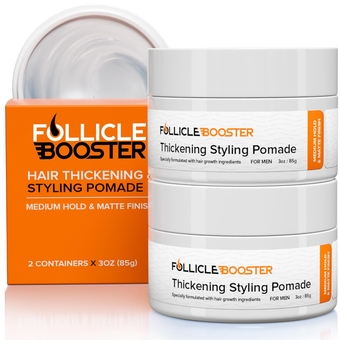 Thickening Hair Styling Pomade for Men - 2 Pack Medium Hold - Water Base, Matte Finish - Barber Mens Paste with Natural Hair Growth and Hair Loss Combating Ingredients