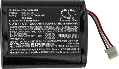 Replacement Battery for ADT Command Smart Security Panel, Honeywell Pro 7, fits Part NO: 300-10186, Li-ion 3.7V 7800mAh