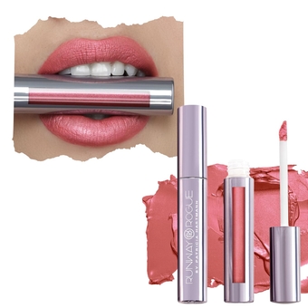 Pearl Glam Long Wear Shimmer Liquid Lipstick, Coral-Pink Lipstick with Silver and Gold Shimmer, ‘Starlet’