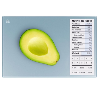 Nutrition Scale, Food Grade Glass, Calorie Counting Scale, Meal Prep Scale, and Weight Loss Scale, Designed in St. Louis, Stone Blue