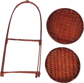 Bamboo Cupcake Stand Wedding Decoration Bamboo Snack Stand Cake Bamboo Weaving Bamboo Fruit Basket Vegetable Platter Cutlery Tray