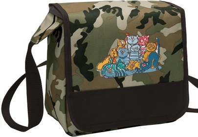 Camo Cats Lunch Bag Shoulder Cat Lunch Boxes