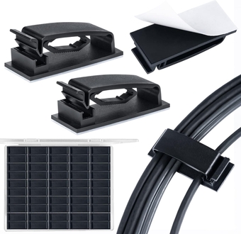 Cable Clips 50PCS, Self Adhesive Cable Management Clips, Cord Organizer Wire Clips Cord Holder for Appliances PC Wall Ethernet Cable Under Desk Nightstand Home Office Car