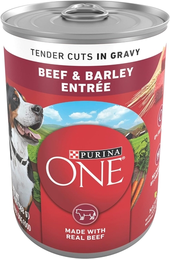 Tender Cuts in Gravy Beef and Barley Entree in Wet Dog Food Gravy - (Pack of 12) 13 oz. Cans