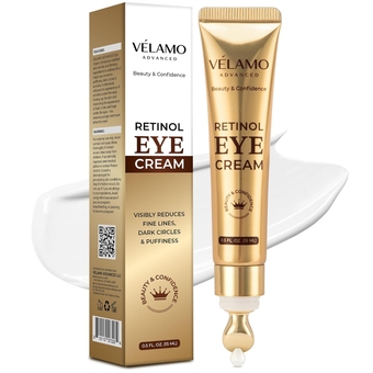 Rapid Reduction Retinol Eye Cream: Under Eye Cream Instantly Reduces Wrinkles Fine Lines Under Eye Bags Puffiness Dark Circles Crow's Feet - Rapid Face Lifting Tightening Firming 1 OZ/15G