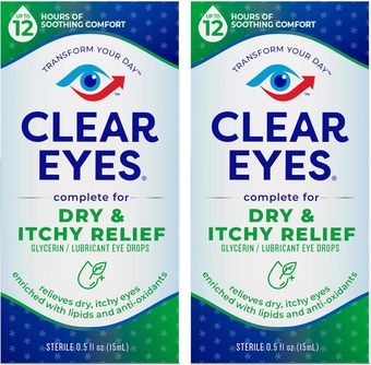 Dry & Itchy Eye Relief Eye Drops, 0.5 Fl Oz, Pack of 2