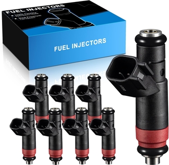 FJ482 5.7L V8 Fuel Injectors Fit For:-Dodge Durango 2004-2009 Ram 1500 2500 3500 2004-2008, For:-Chrysler Aspen 2007-2008, Replacement 53032713AA, FI11367S, 800-1489N (Set of 8)