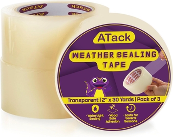 Window Weather Seal Tape for Windows and Doors 2" x 30yds (3-Pack) Weather Sealing Tape for Windows to Keep Cold Out for Winter Residue-Free Stripping Air Conditioner Sealing Tape for Windows