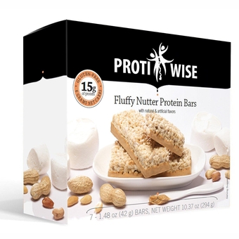 ProtiWise – High Protein 15g Bar | 7/Box | Weight Loss, Diet, KETO Friendly, Hunger Control, Meal Replacement | Gluten Free, Low Fat, Low Sugar (Fluffy Nutter)