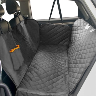 Dog Car Seat Cover for Back Seat, 100% Waterproof Scratchproof Nonslip Dog Seat Covers for Cars, Back Seat Cover for Dogs with Mesh Window, 600D Heavy Duty Dog Hammock for Cars/Trucks/SUVs.