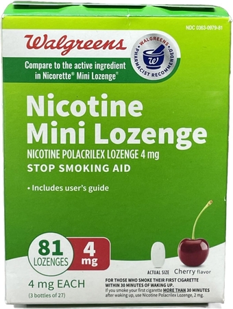 walgreens Mini Lozenge 4mg Cherry 81 Each