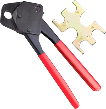 1/2" Pex Crimping Tool Crimper Copper Ring Plumping Crimps with Go/no Go Gauge