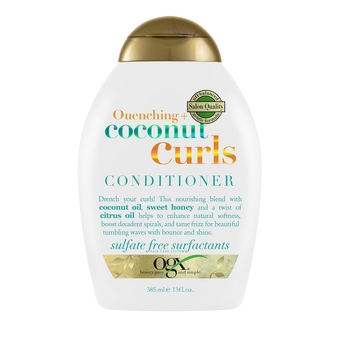Quenching + Coconut Curls Curl-Defining Conditioner, Nourishing Curly Hair Conditioner with Coconut /Citrus Oil & Honey, Paraben-Free with Sulfate-Free Surfactants, 13oz