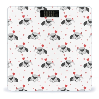 Cute Ant Eater and Hearts Smart Digital Body Weight Scales for Bedroom