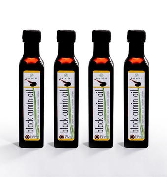 Black Cumin Oil (Black Seed Oil) 100% Pure Cold Pressed, 100% Turkish Black Cumin Nigella Sativa Seed Oil, Non-GMO, Black Cumin Seed Oil 4 PCS