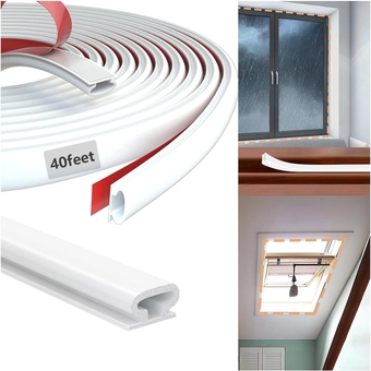 Weather Stripping Door Seal, 40 inch WhiteDoor Weather Stripping,Fit for Glass Shower Door Seal Strip,Front Door Weather Stripping,Window Insulation for Winter