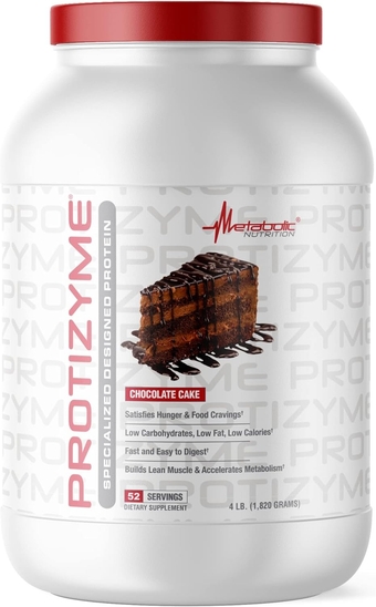 , Protizyme, 100% Whey Protein Powder, High Protein, Low Carb, Low Fat Whey Protein, Digestive Enzymes, 24 Essential Vitamins and Minerals, 4 Pound, 52 Servings
