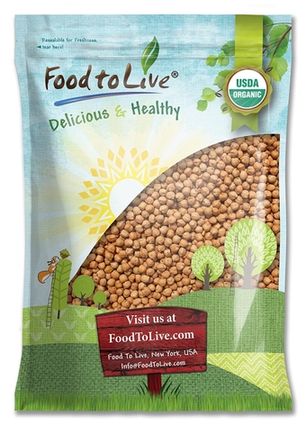 Organic Garbanzo Beans, 15 Pounds – Dried Chickpeas, Non-GMO, Kosher, Raw, Sproutable, Bulk