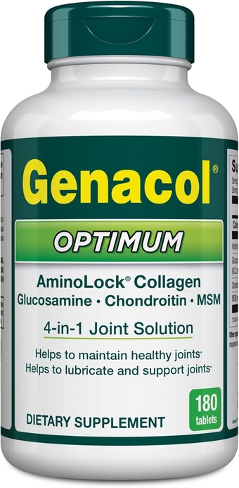Glucosamine, Chondroitin, MSM and Collagen Joint Support Supplement for Men & Women Joint Health Patented Formula | Glucosamina Condroitina y Colageno Optimum 180 Tablets