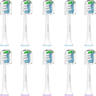 Replacement Toothbrush Heads for Philips Sonicare Toothbrushes, Brush Heads Compatible with Phillips Sonicare Click-on Electric Tooth Brushes, 10 Pack