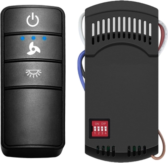 Hampton Bay Fan Remote Kit,Universal Ceiling Fan Remote Control Replacement Hampton Bay Home Decorators Collection Hunter KUJCE10318, ZAAZPHD-3 Speed Control, Light Dimming,Time Delay,with Wall Mount