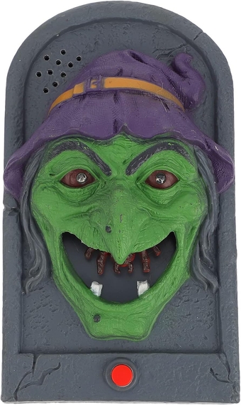 1pc Doorbell Halloween Decoration Haunted House Prop Led Decor Haunted House Door Decor Haunted House Decor Halloween Terror Prop Halloween Prop Electric Props Door Trim Knocker