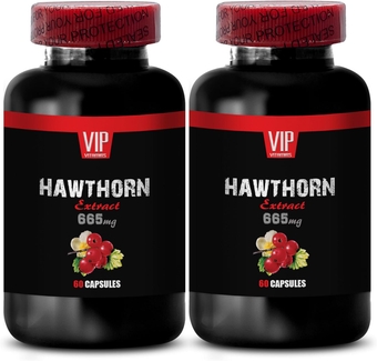 Hawthorn Leaf and Flower - Hawthorn Extract 665 - Health Support Supplement, Hawthorn Berry Capsules, Immune boosters, Digestive System Support, Natural antioxidant, Immunity Vitamins, 2B 120 Caps