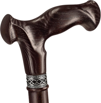 Custom Ergonomic Wooden Walking Cane for Men and Women - Stylish Vesper Oak Wood Cane - Fancy Walking Stick