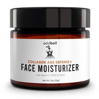Oddball Collagen Face Moisturizer For Men | Natural & Organic Anti-Aging Face Cream | Men's Age Defense Cream For Wrinkles, Dark Spots, & Fine Lines With Matrixyl 3000 & MSM | Unscented 2oz