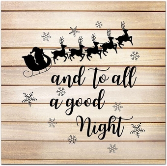 And To All A Good Night Wooden Name Plate For Office Desk Custom Wood Signs Outdoor Sayings On Wood No Fading Beautiful Science Fiction For First Christmas Married 16X16 Inch