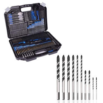246Pcs Drill Bit Set Combo with 10Pcs Concrete Drill Bit