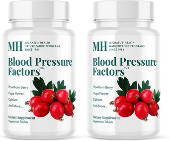 Health Naturopathic Programs Blood Pressure Factors - 60 Vegetarian Tablets, Pack of 2 - Provides Fluid Balance Support - Kosher - 40 Total Servings