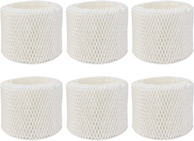 6 Pack WF2 Humidifier Filters for Vicks Humidifier V3100 V3500 V3600 V3700 V3800 V3850 V3900, for Honeywell HCM-350 HCM-630 HCM-300T, for Kaz 3020, for Sunbeam 1118 1119, ECM-250i, ECM-500