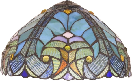 12 Inch Lamp Shade Replacement Only Tiffany Style Stained Glass Lampshade Green Baroque Lamp Cover Accessories Fit for Table lamp Pendant Light Floor Lights