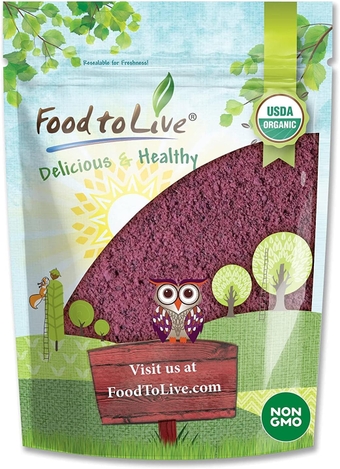 Organic Black Elderberry Powder, 6 Ounces — Non-GMO, Made from Raw Dried Berries, Unsulfured, Vegan, Bulk, Great for Baking, Smoothies, Yogurts, No Sulphites