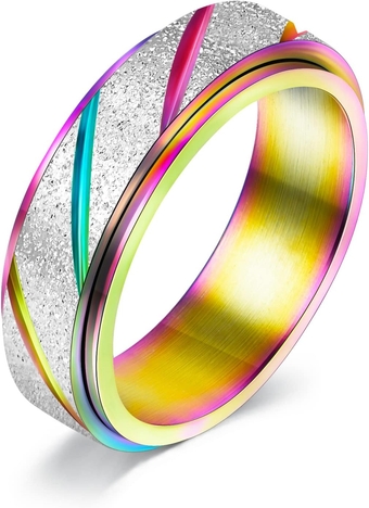Anxiety Ring Spinner Ring Fidget Anxiety Ring for Anxiety Figet Ring Spin Rings for Anxiety Anti Stress Ring Anxiety Rings for Women Men