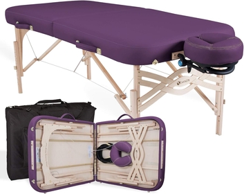 Premium Portable Massage Table Package SPIRIT - Spa-Level Comfort, Deluxe Cushioning incl. Flex-Rest Face Cradle & Strata Face Pillow, Carry Case (30/32” x 73”) - Made in USA