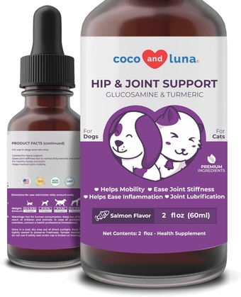 Glucosamine for Dogs  Cats, Joint Support for Dogs, MSM, Chondroitin - for Healthy Cartilage  Mobility (Liquid, 2 Fl Oz)