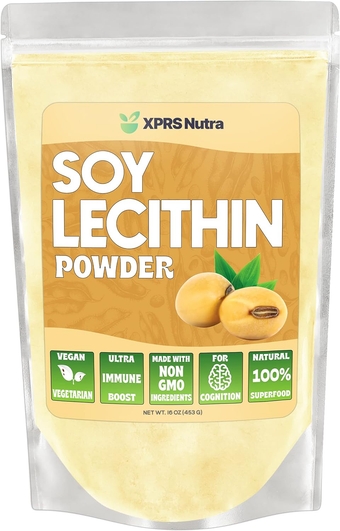 Soy Lecithin Powder - Lecithin Powder Food Grade Fat Emulsifier - Suitable for Cooking, Baking and More - Vegan Friendly Soy Lecithin Powder Cooking Aid (16 oz)