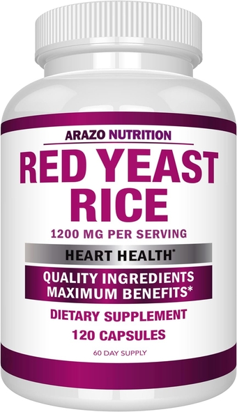 Red Yeast Rice Extract 1200 MG – Citrinin Free Supplement – Vegetarian 120 Capsules