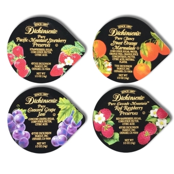 | Dickinson's Variety Pack Includes Jam, Marmalade, & Preserves | 4 Unique Flavors | 80 Count