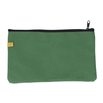 Army Green Canvas Tool Bag Duty Multifunctional Handbag for Wrench Screwdriver Nail (L)
