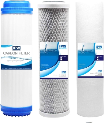 Fits iSpring F3 10-inch Universal Replacement Filter Set Cartridges for Reverse Osmosis and 3-Stage Water Filtration Systems Sediment, Granular Activated Carbon, and Carbon Block Filters