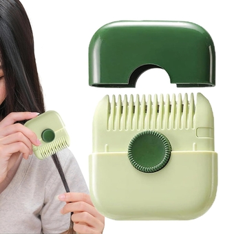 Hair Cutter Comb, 2 in 1 Bangs Trimmer ABS Protective Cover, Dustproof Design Organizes Broken Hair and Cuts with Ease, Split Ends Hair Trimmer Styler, Shaper Double Edge Razor for Thin & Thick Hair